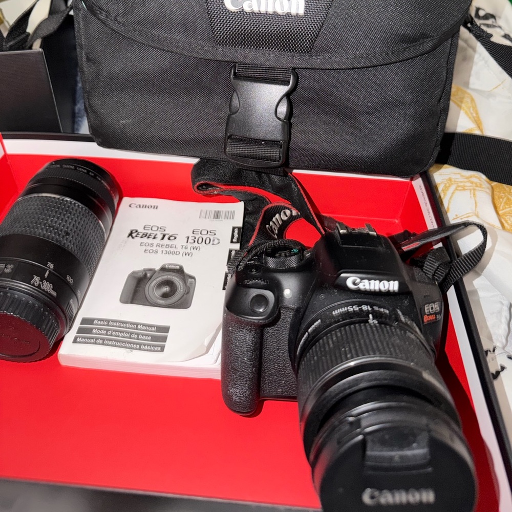 Canon EOS Rebel T6 Camera with Bag